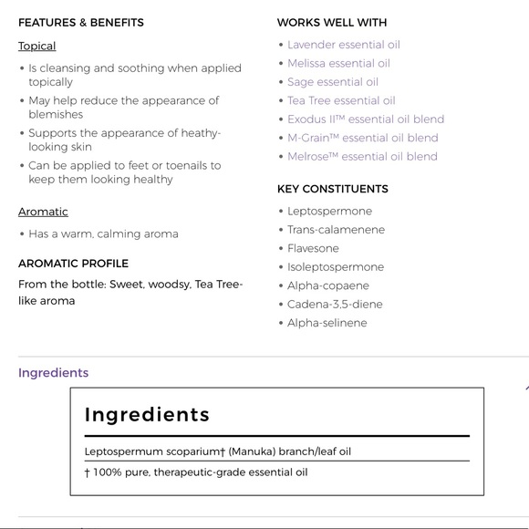 Manuka Essential Oil Young Living - NEW - Picture 3 of 5